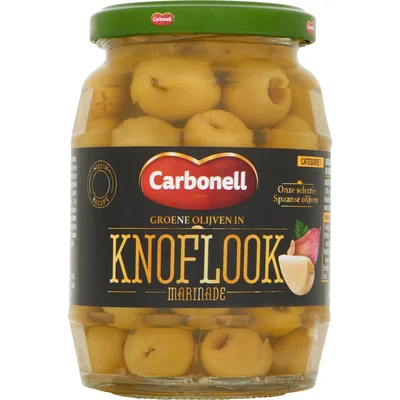 Carbonell Groene olijven in knoflook marinade