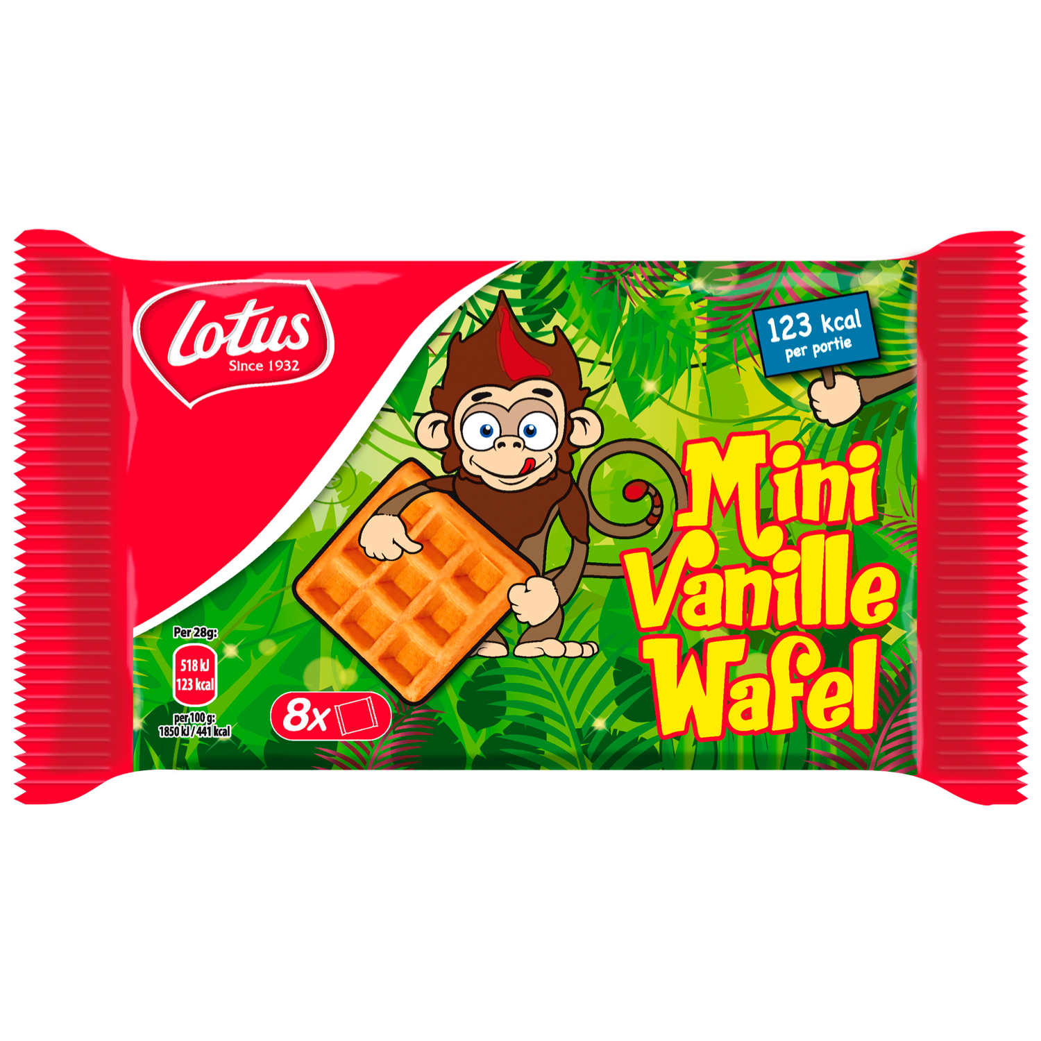 Lotus Mini vanille wafels 8 stuks
