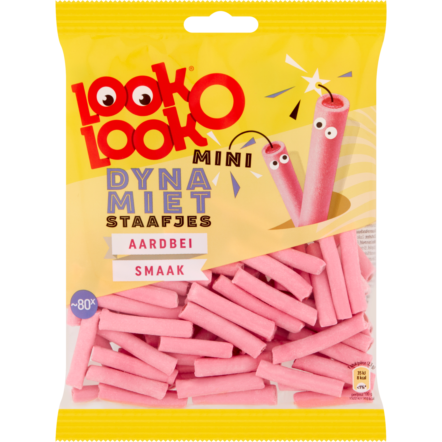 Look O Look Mini dynamietstaafjes aardbei smaak