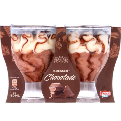 Primafrost IJsdessert chocolade 2 stuks