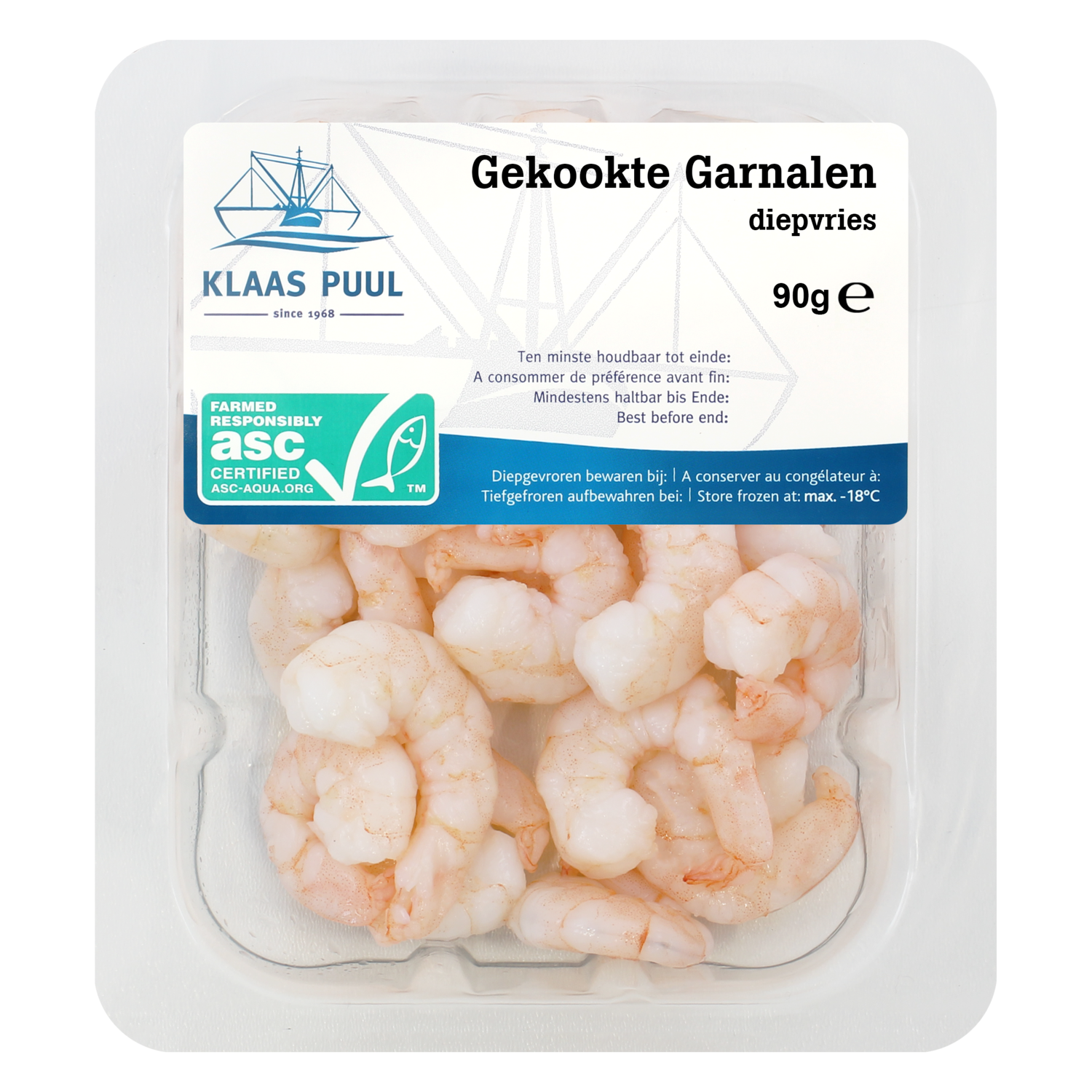 Klaas Puul Gekookte garnalen