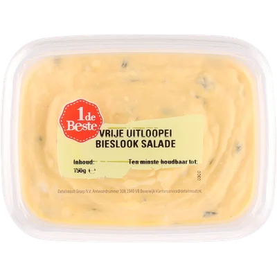 1 de Beste Vrije uitloopei bieslook salade