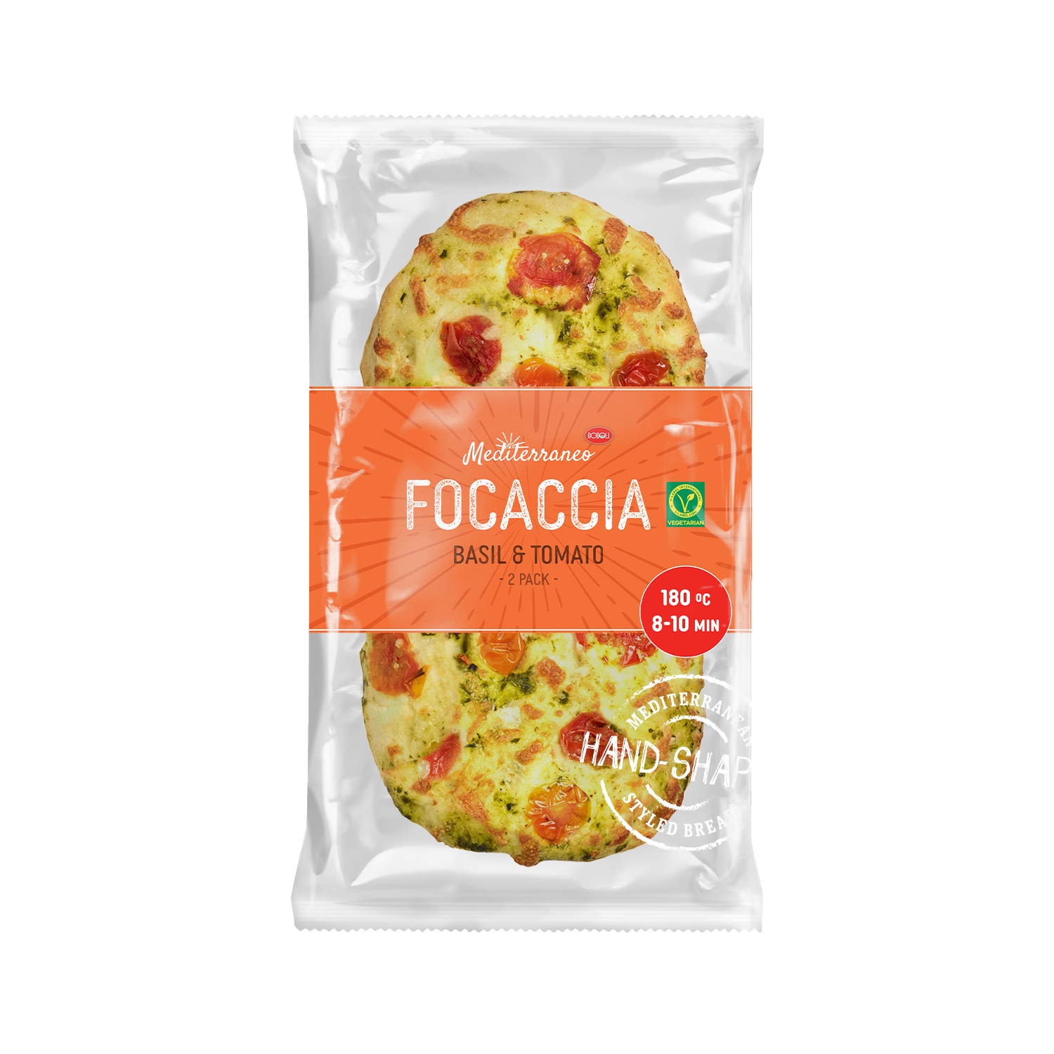 Boboli Duo focaccia basillicum & tomaat