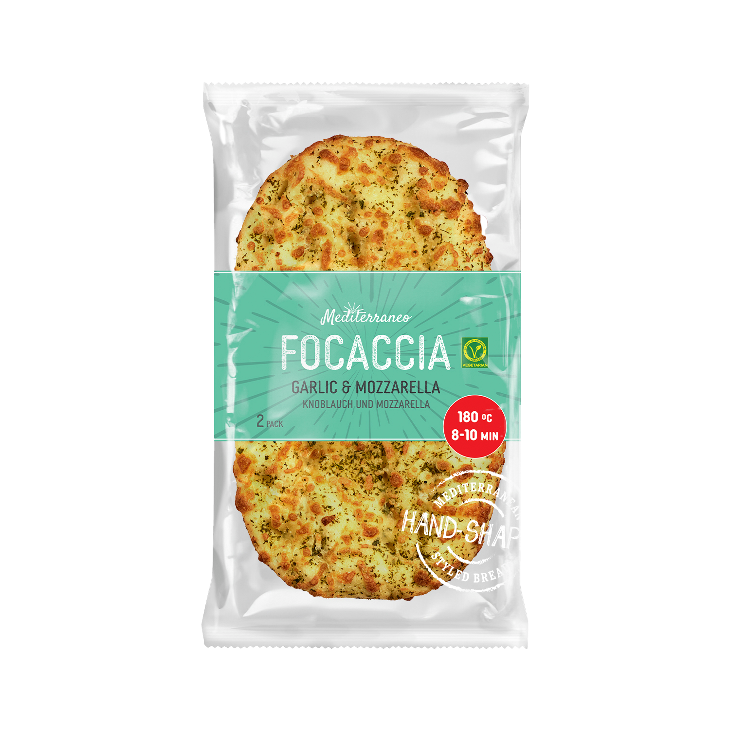 Boboli Duo focaccia kruidenboter & mozzarella