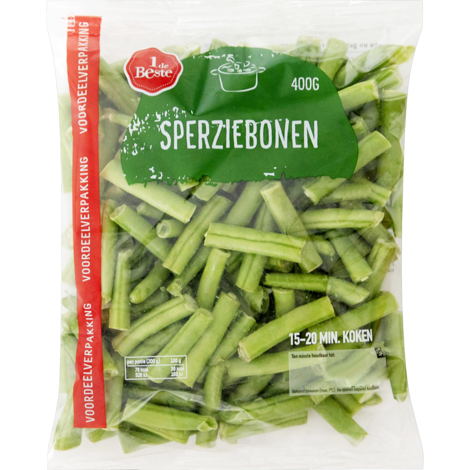 1 de Beste Sperziebonen gebroken voordeel verpakking