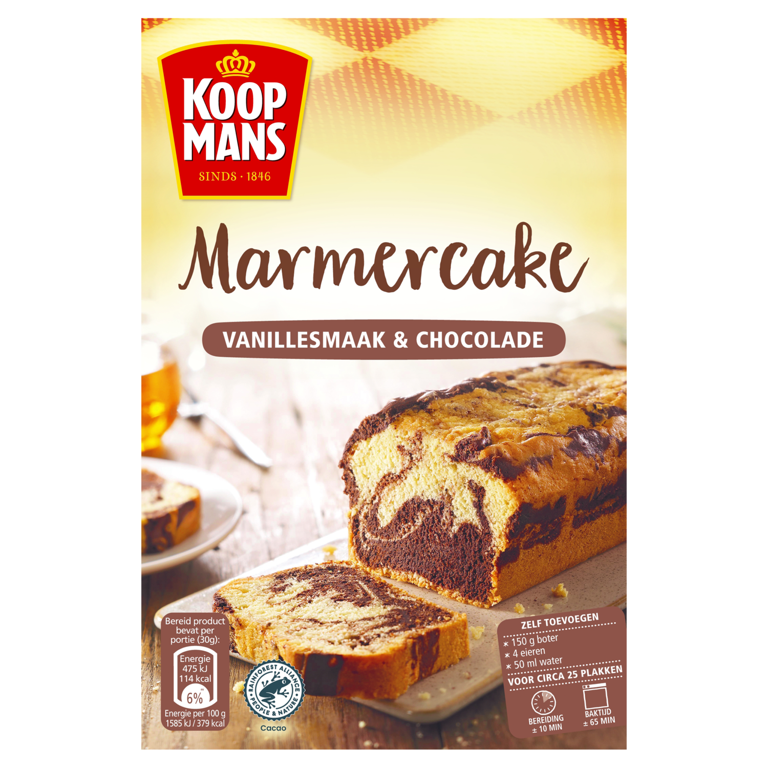 Koopmans Marmercake mix vanille-chocolade