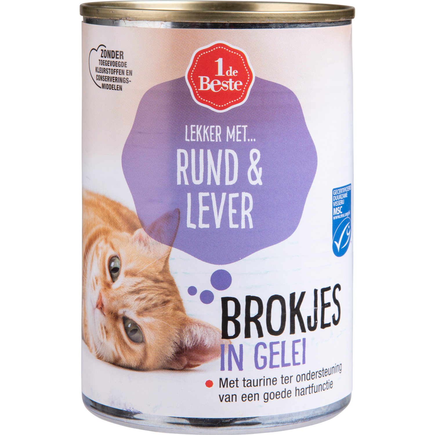 1 de Beste Kattenvoer rund-lever in gelei