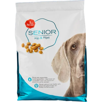 1 de Beste Hondenvoer senior kip-rijst