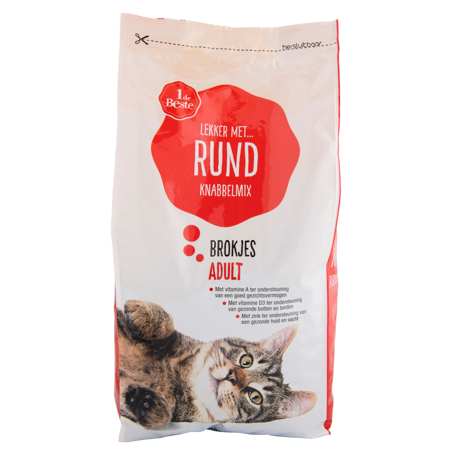 1 de Beste Knabbelmix vlees adult