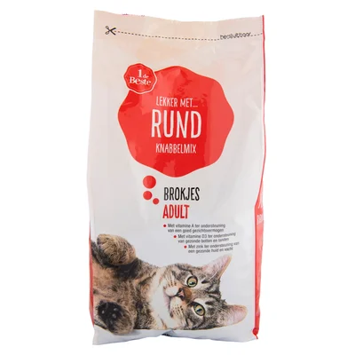 1 de Beste Knabbelmix vlees adult