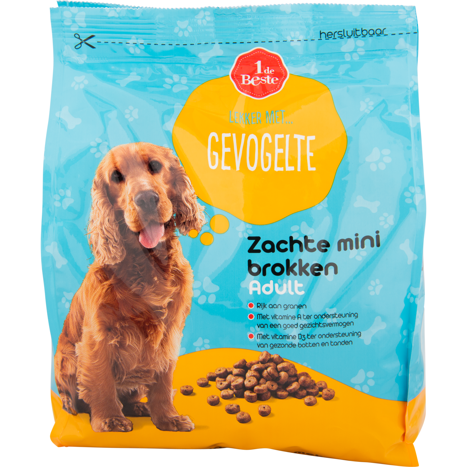 1 de Beste Hondenvoer zachte mini brokken mix gevogelte adult