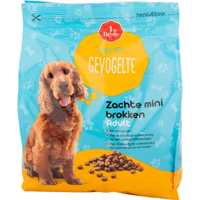 1 de Beste Hondenvoer zachte mini brokken mix gevogelte adult
