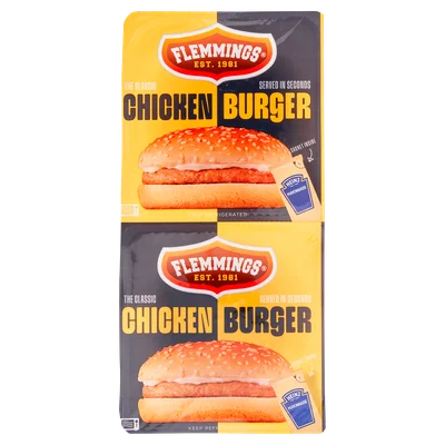 Flemmings Chickenburger 2 stuks