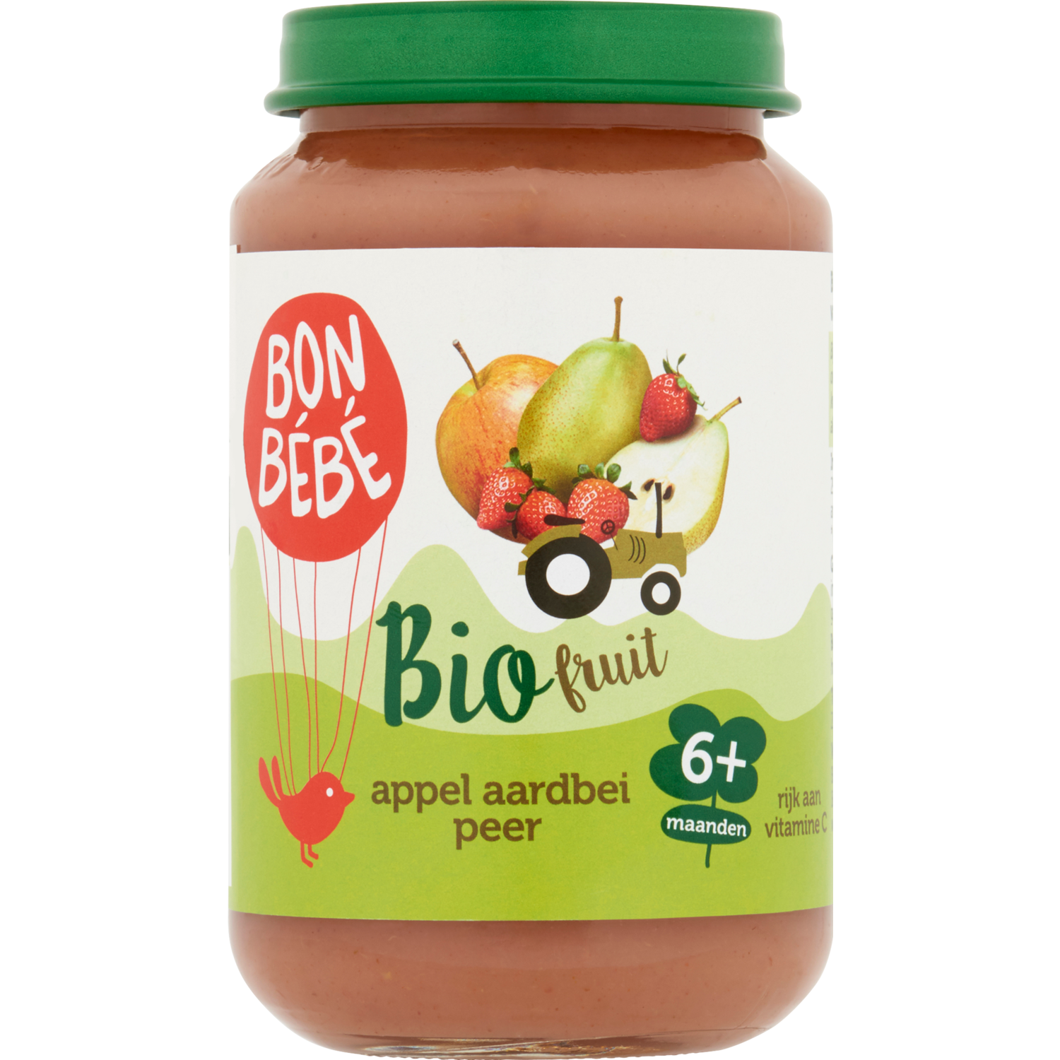 Bonbébé Fruithapje 6+ maanden appel-peer-aardbei