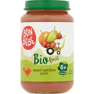 Bonbébé Fruithapje 6+ maanden appel-peer-aardbei