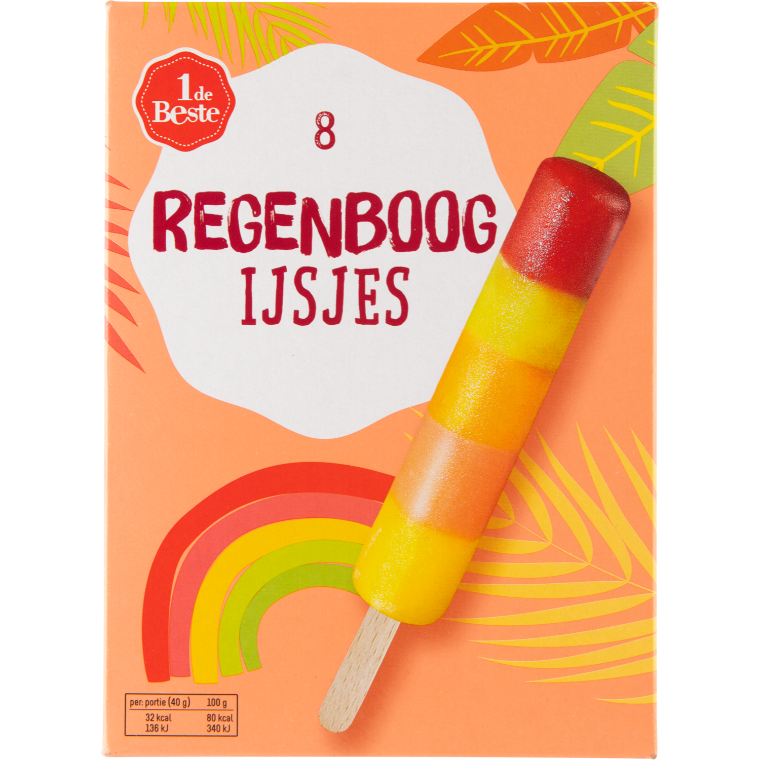 1 de Beste Regenboogijsjes 8 stuks