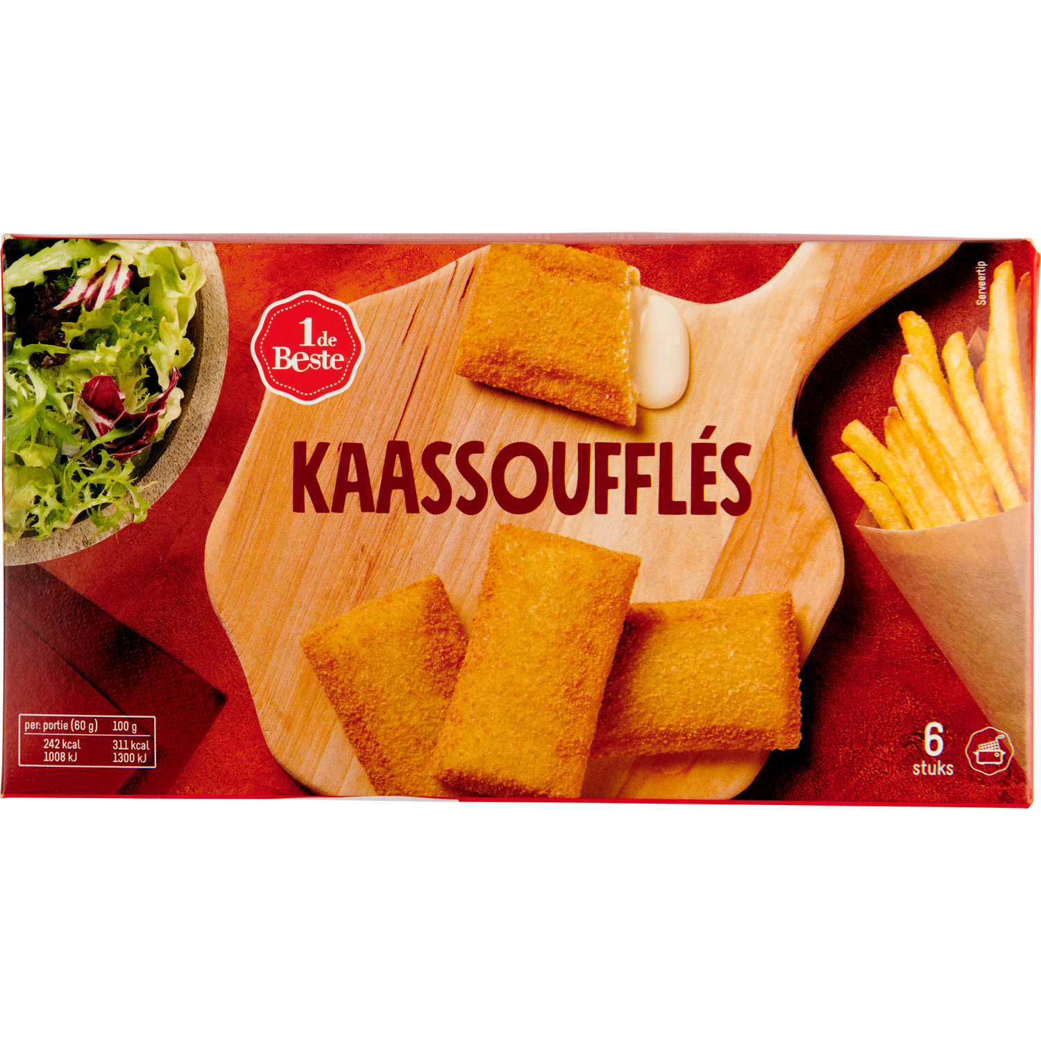 1 de Beste Kaassouffle 6 stuks