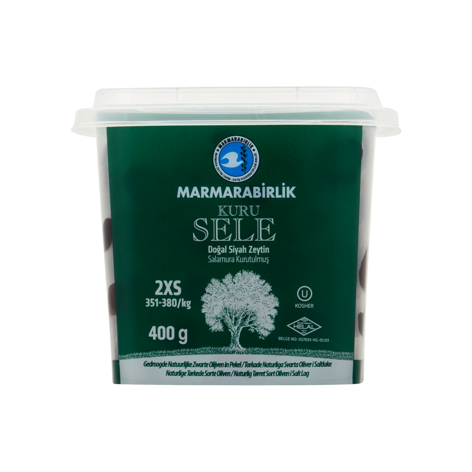 Marmar Gedroogde zwarte olijven in pekel