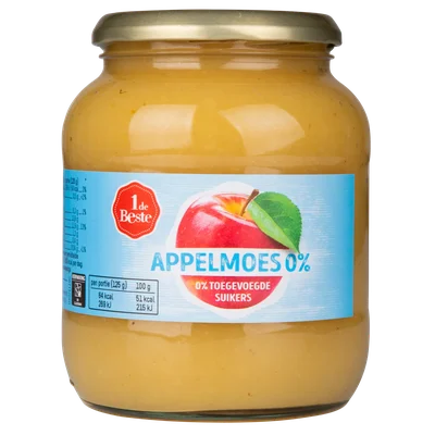 1 de Beste Appelmoes 0% toegevoegde suikers