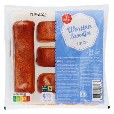 1 de Beste Saucijzenbroodjes 4 stuks