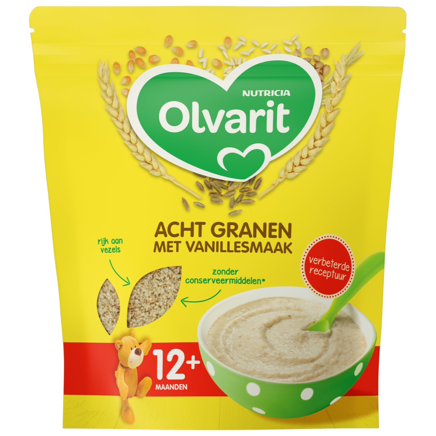 Olvarit 12+ Maanden Babypap Acht Granen Vanille