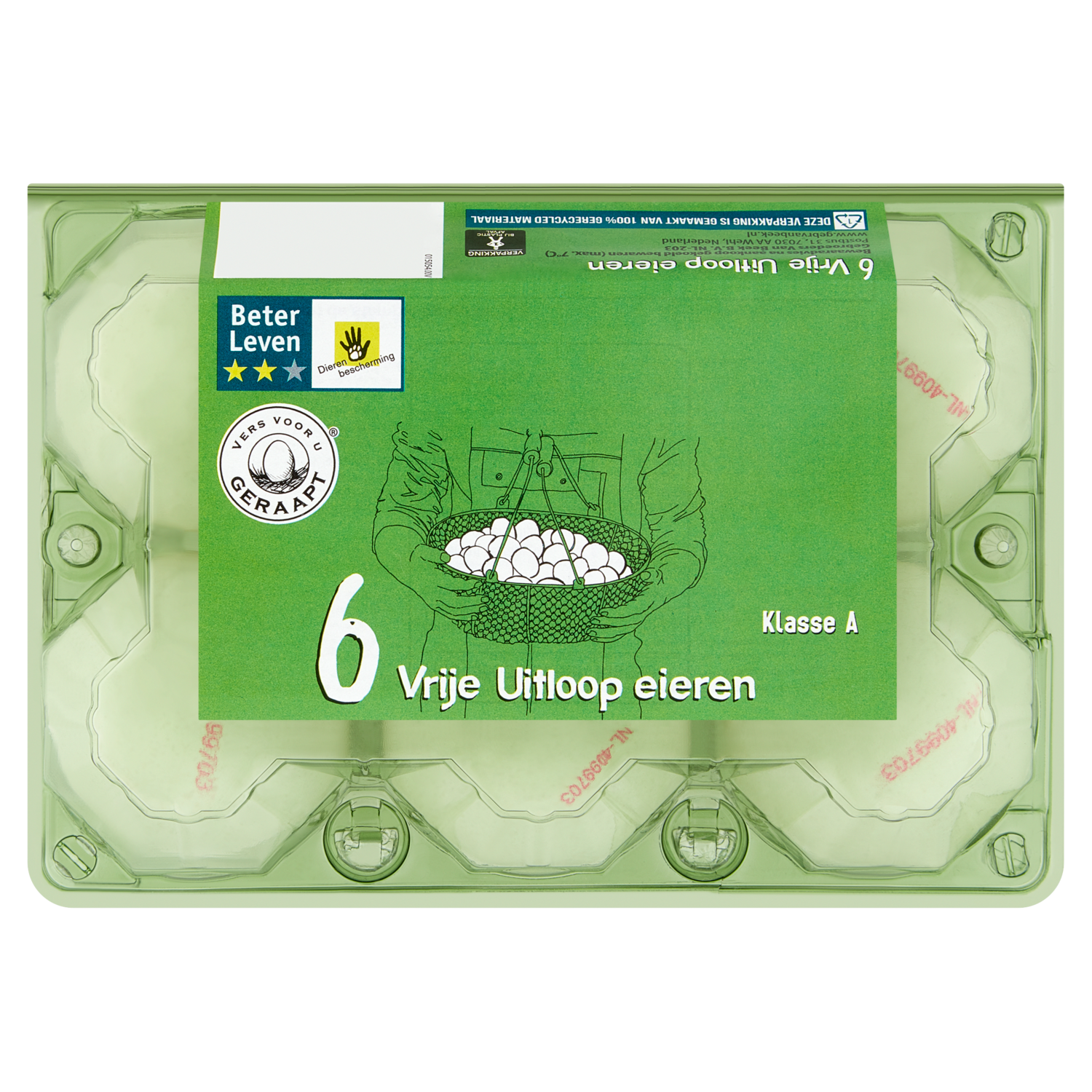Vrije uitloop eieren wit M