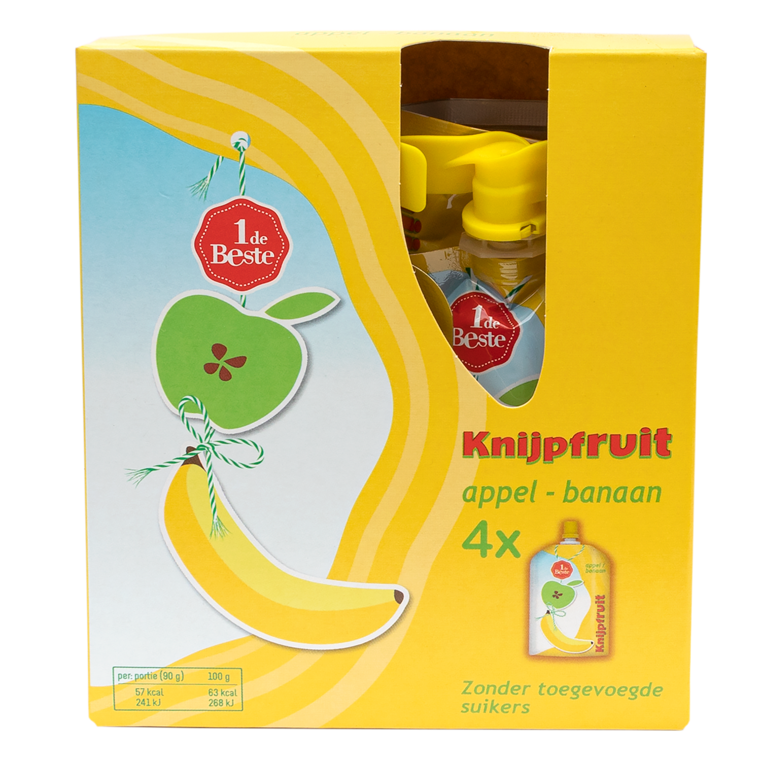 1 de Beste Knijpfruit appel-banaan