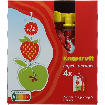 1 de Beste Knijpfruit appel/aardbei