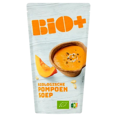 Bio+ Soep in zak pompoen