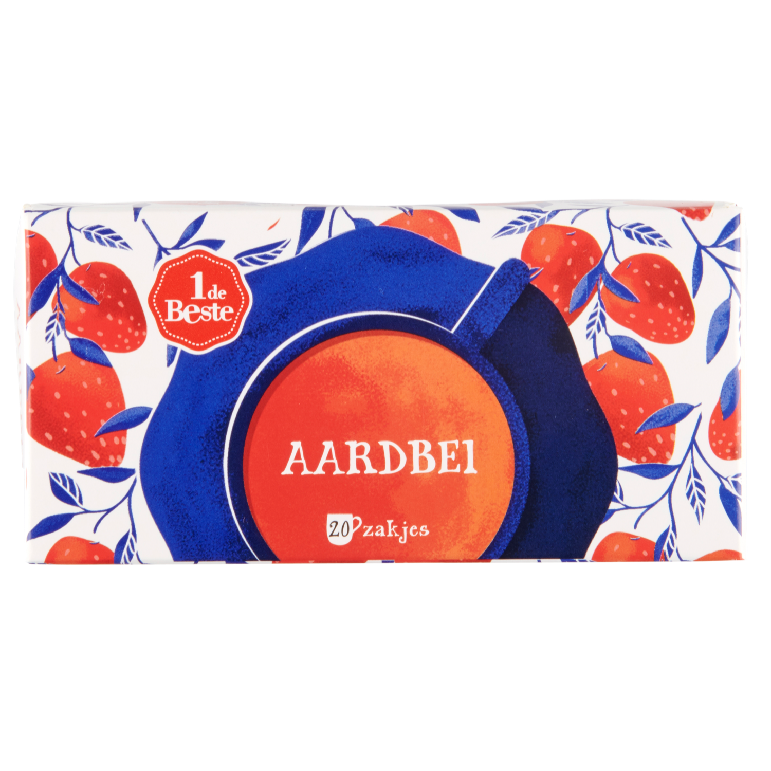 1 de Beste Vruchtenthee aardbei kop 20 zk.