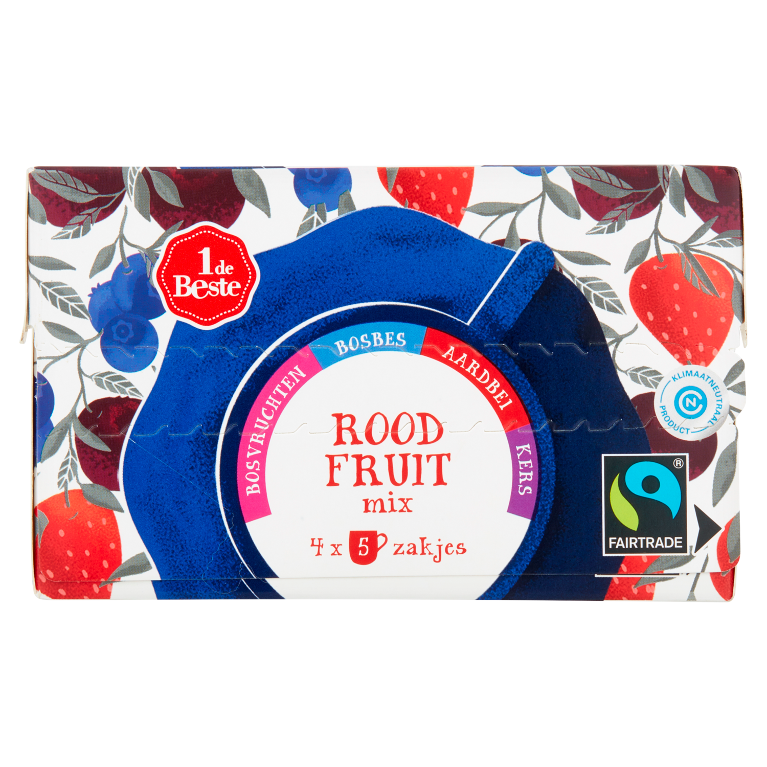 1 de Beste Vruchtenthee rood fruit mix kop 20 zakjes