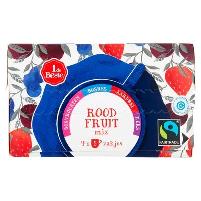 1 de Beste Vruchtenthee rood fruit mix kop 20 zakjes