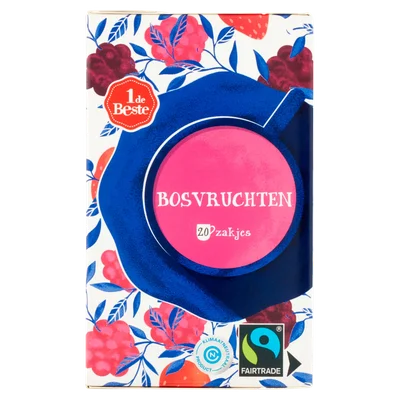 1 de Beste Vruchtenthee bosvruchten kop 20 zakjes