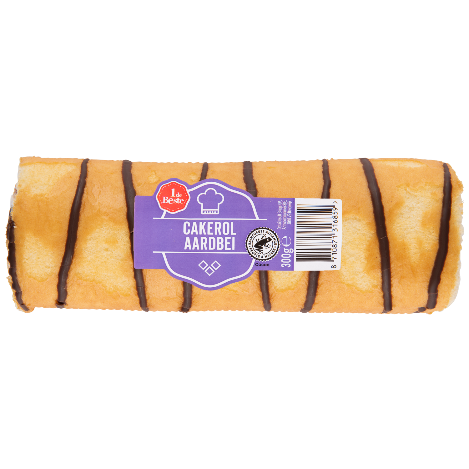 1 de Beste Cakerol aardbei