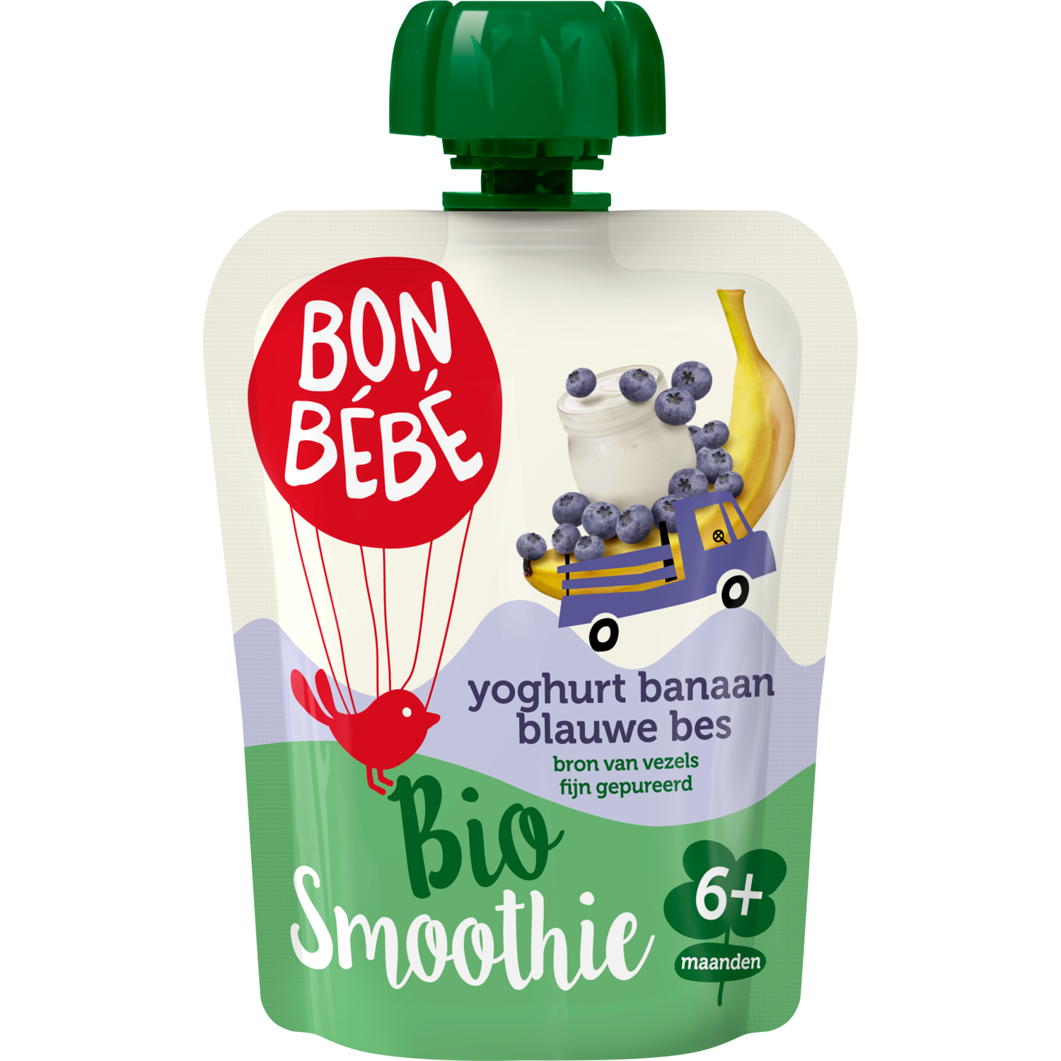 Bonbébé Smoothy bio yoghurt-banaan-blauwe bes