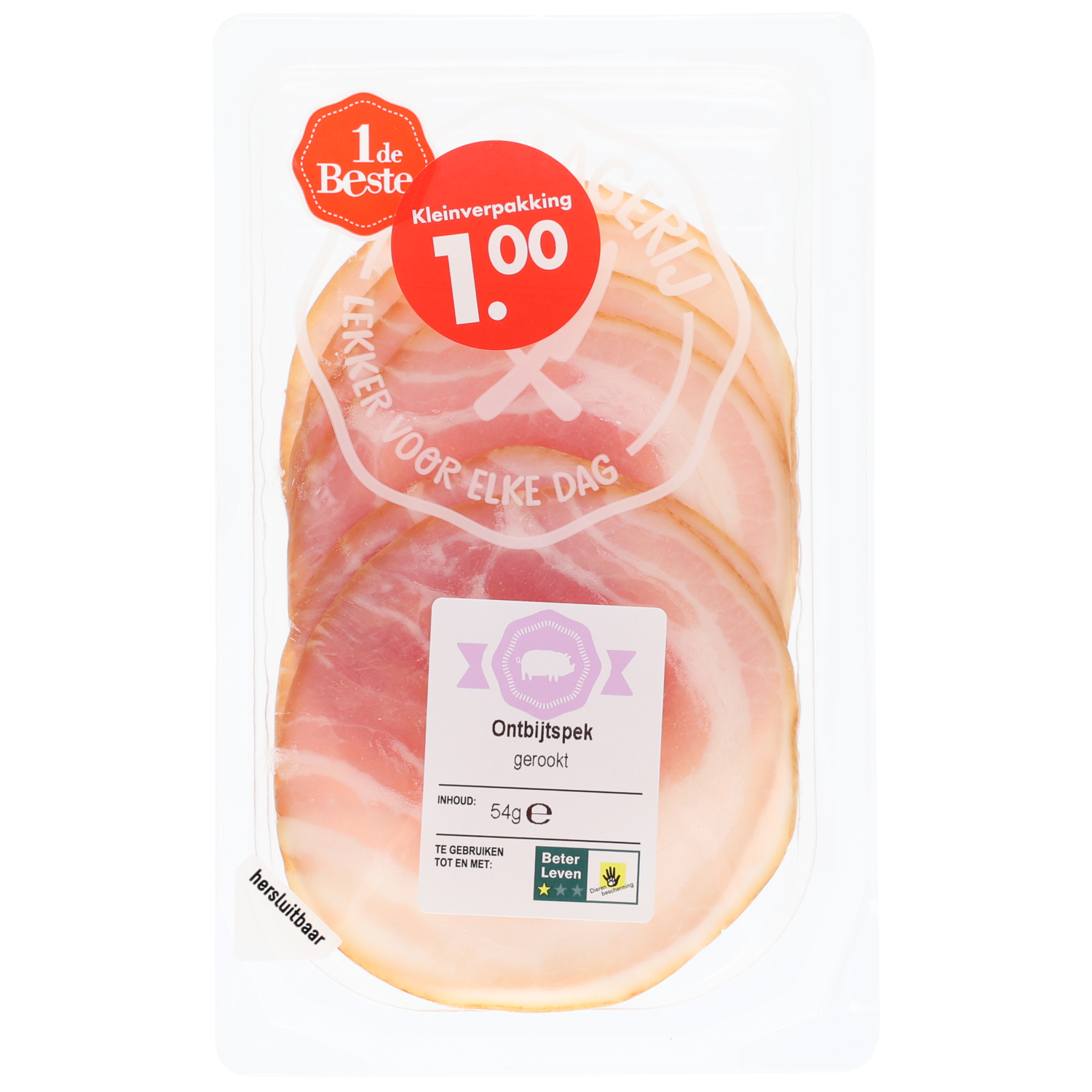 1 de Beste Ontbijtspek gerookt