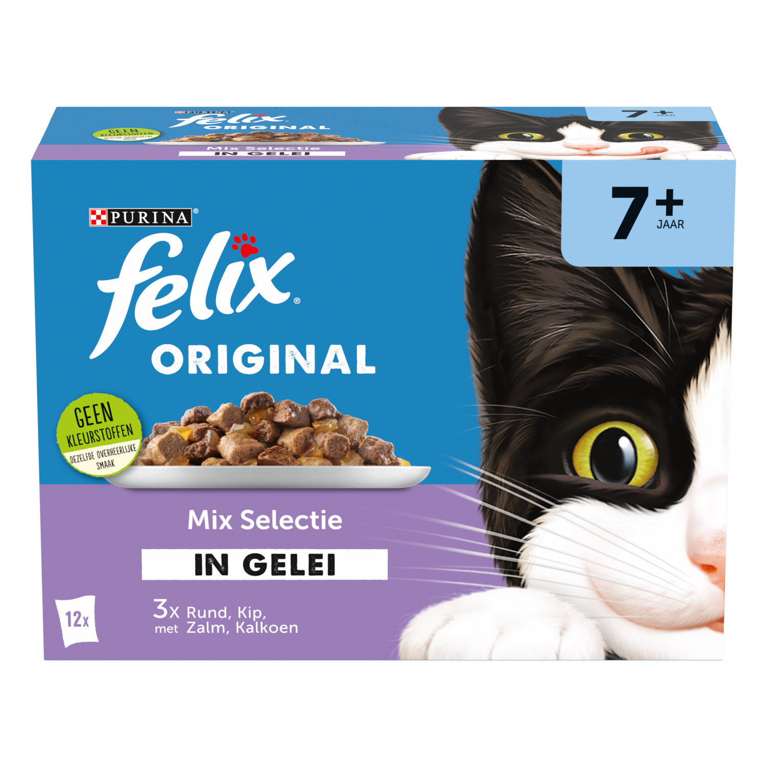 Felix Pouch senior nat chunks in jelly 12 stuks
