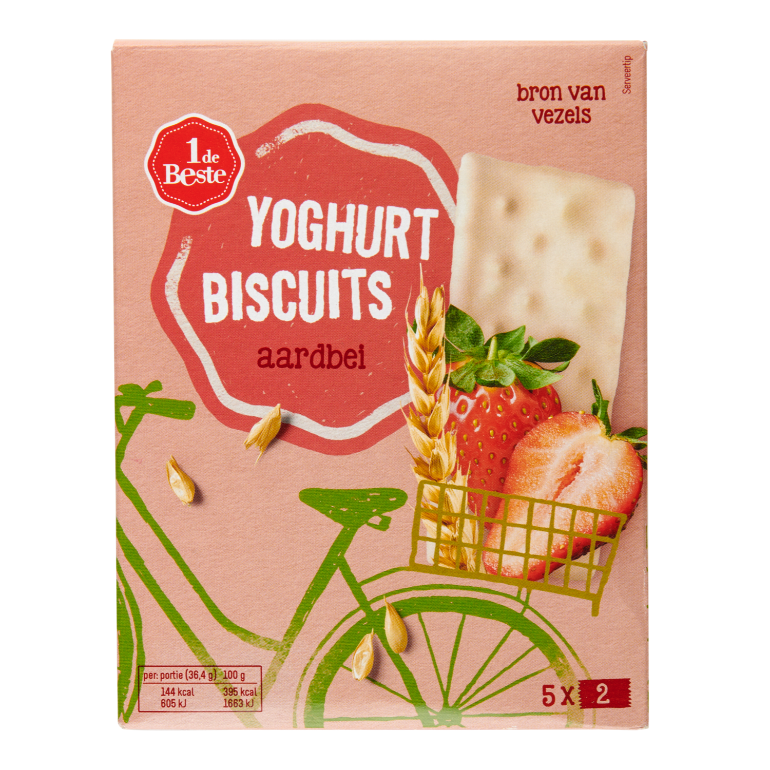 1 de Beste Yoghurtbiscuit aardbei