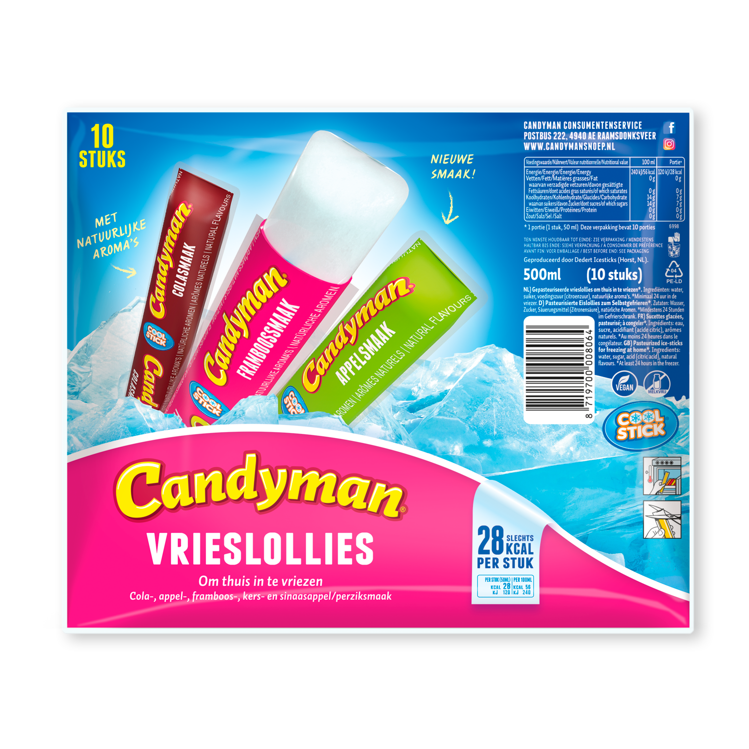 Candyman Vrieslollies 10x5cl