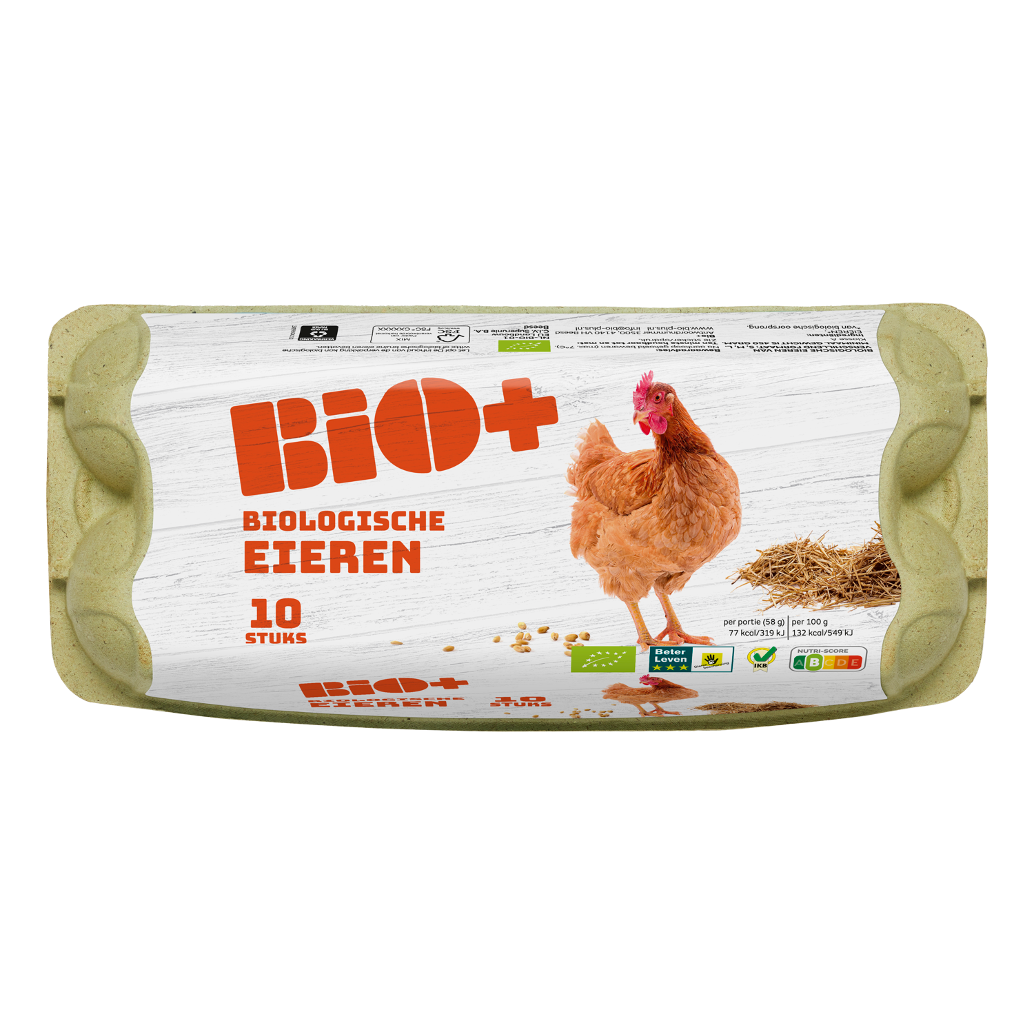 Bio+ Biologische eieren s/m/l