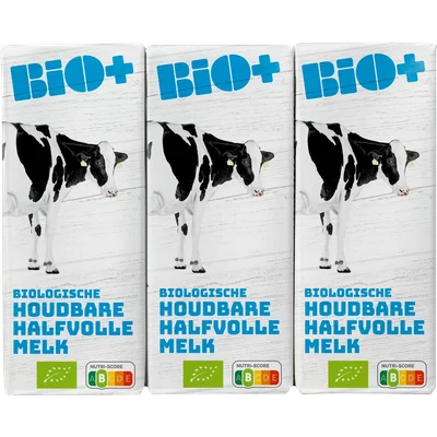 Bio+ Houdbare melk halfvol 3 stuks