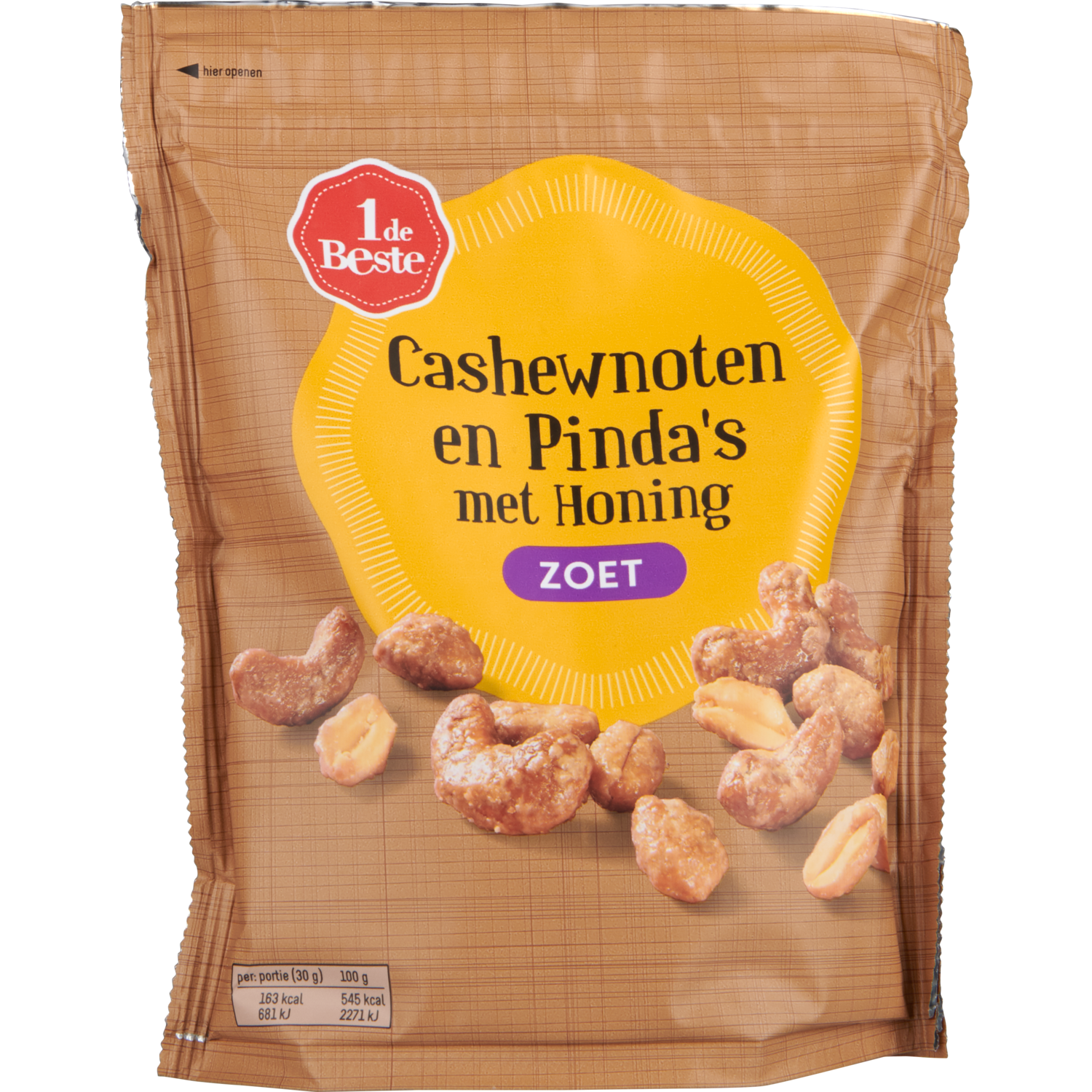1 de Beste Cashewnoten en pinda's met honing