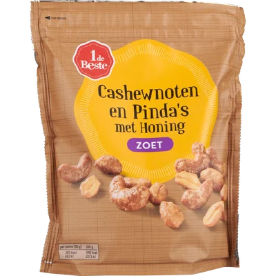 1 de Beste Cashewnoten en pinda's met honing