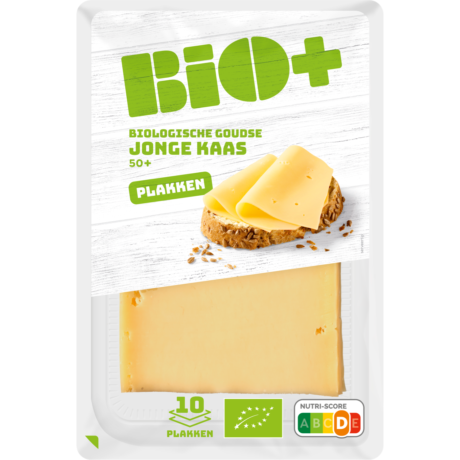 Bio+ Biologische goudse jonge kaas plakken 50+
