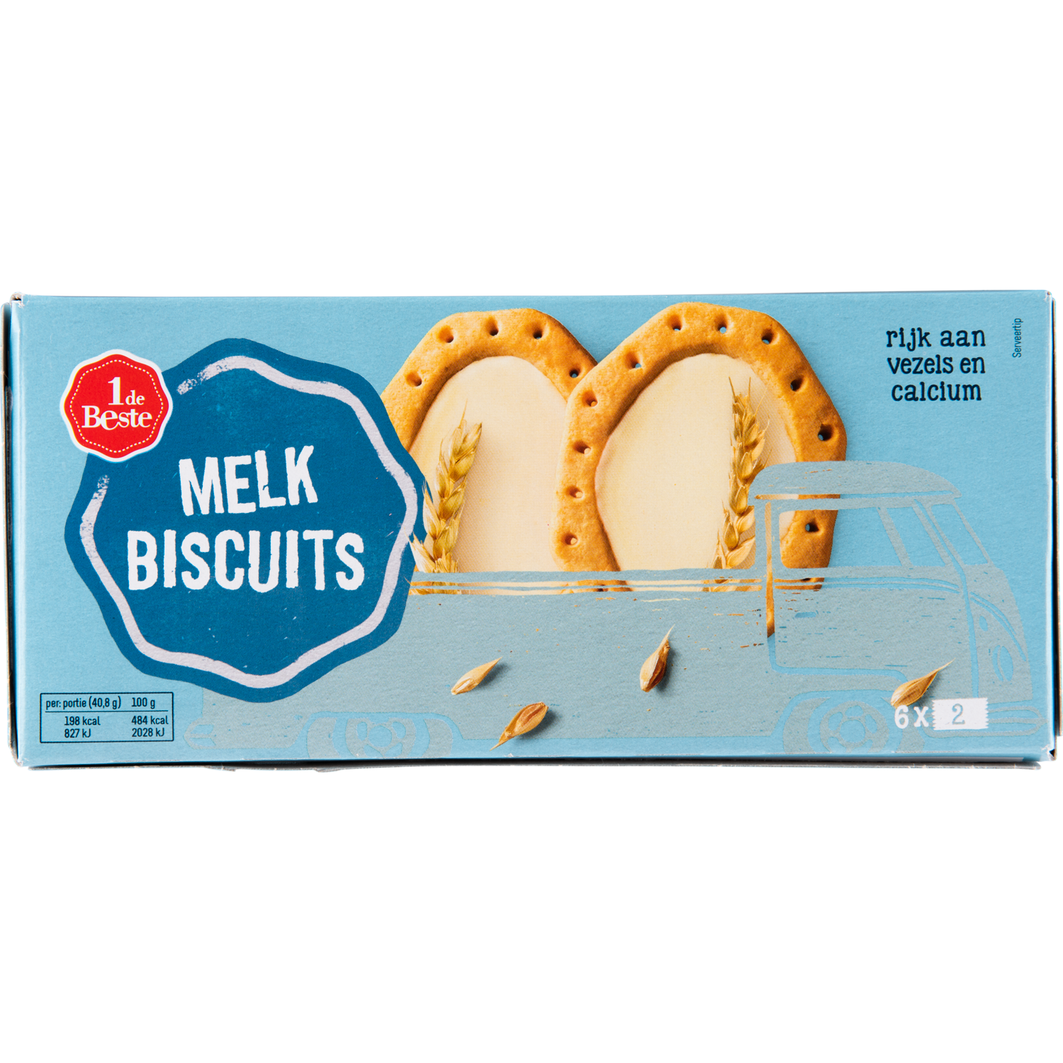 1 de Beste Melkbiscuit naturel 12 stuks