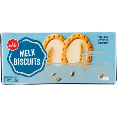 1 de Beste Melkbiscuit naturel 12 stuks