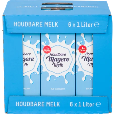 1 de Beste Houdbare magere melk 6 stuks