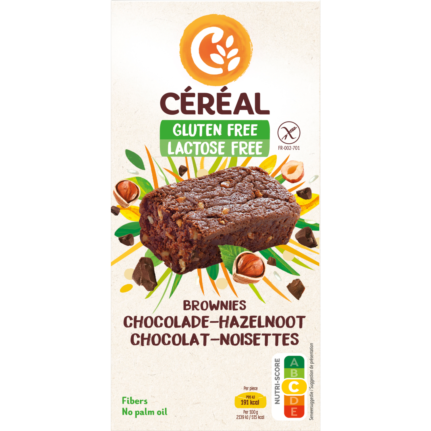 Céréal Brownies chocolade en hazelnoot