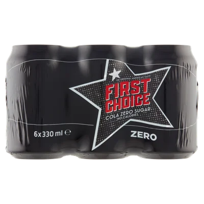 First Choice Cola Cola zero sugar 6x33 cl