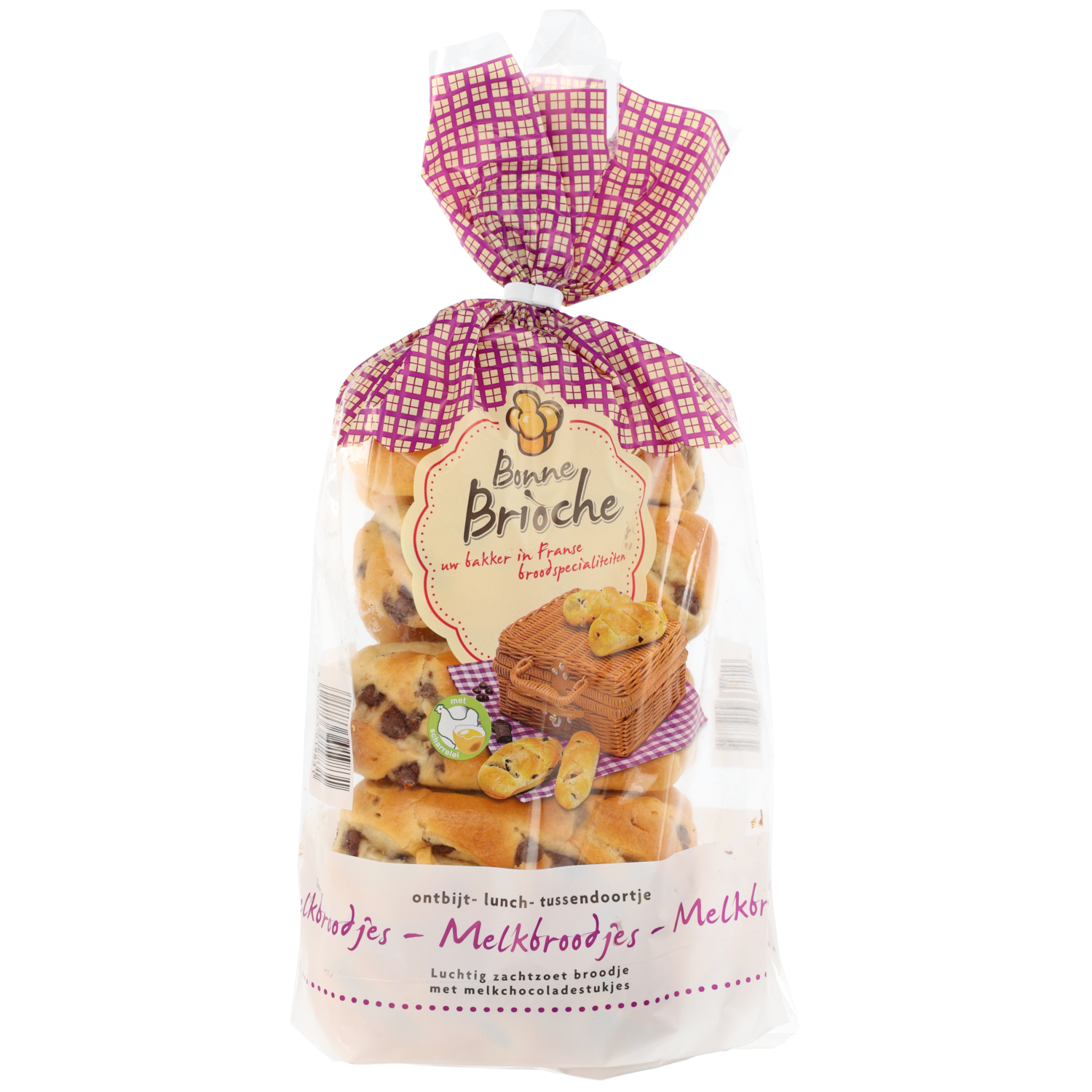 BonBrioche Melkbroodjes met chocoladestukjes 10 stuks